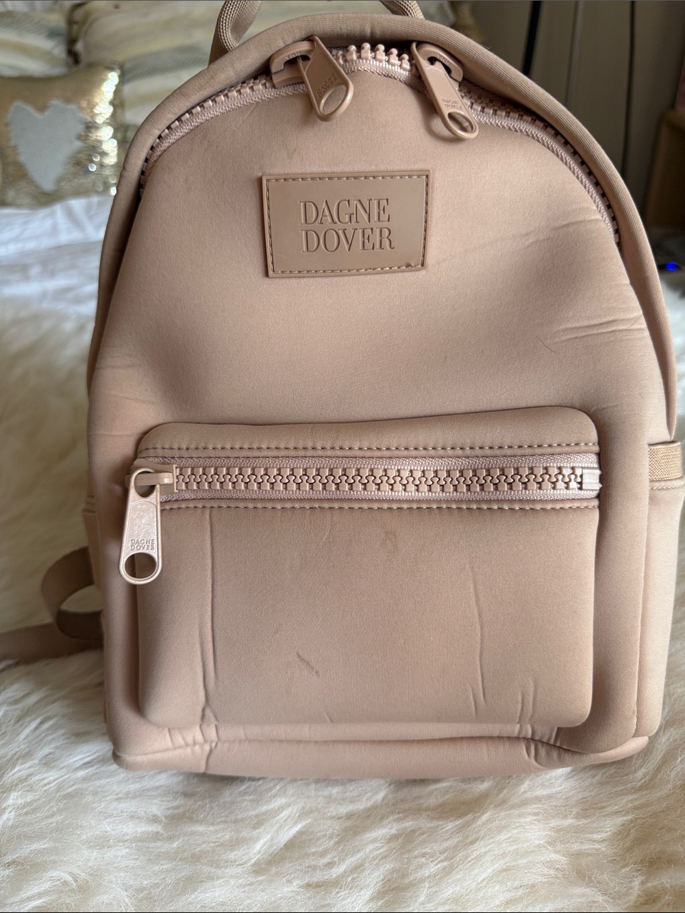 Dagne Dover Small Backpack in Pale Pink